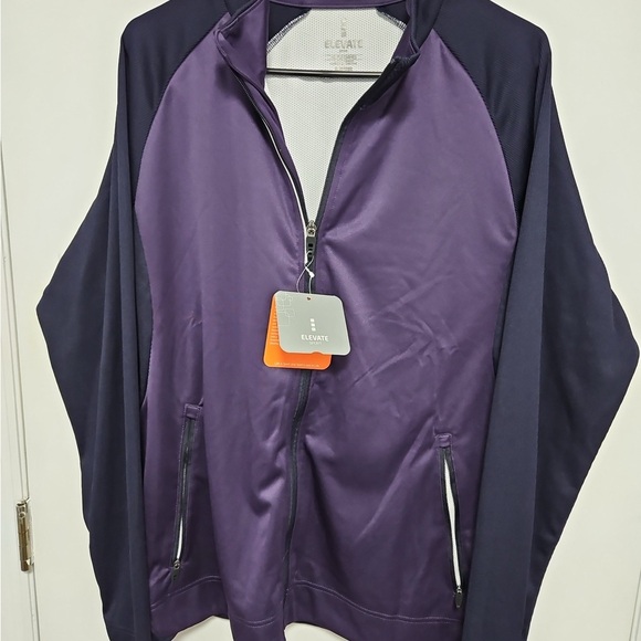 Elevate Men's Purple Windbreaker Jacket - Picture 1 of 7